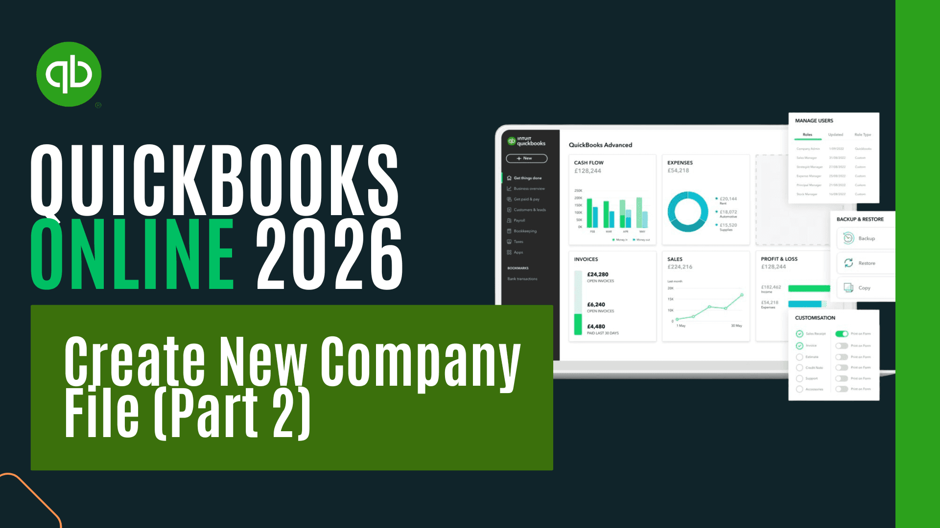 QuickBooks Online 2026 #2: Create New Company File (Part 2)